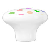 Regenbogen-Tupfenmuster Keramikknauf (Seitenansicht)