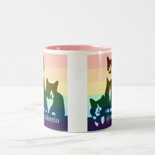 Regenbogen TuxedoTrio Tasse (Mittel)