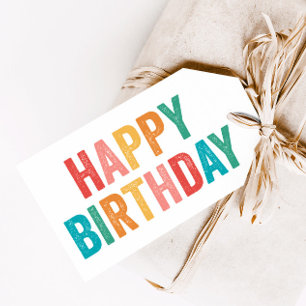 Regenbogen-Typ Alles Gute zum Geburtstag Geschenkanhänger