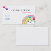 Regenbogen-u. Ballon-Visitenkarte Visitenkarte (Vorne/Hinten)