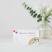 Regenbogen-u. Ballon-Visitenkarte Visitenkarte (Stehend Vorderseite)