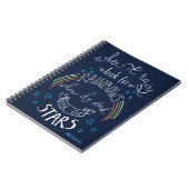 Regenbogen u. Sterne - GEWUNDENE Zeitschrift Notizblock (Linke Seite)