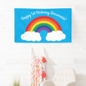 Regenbogen u. Wolken-niedliches 1. Banner (Insitu)