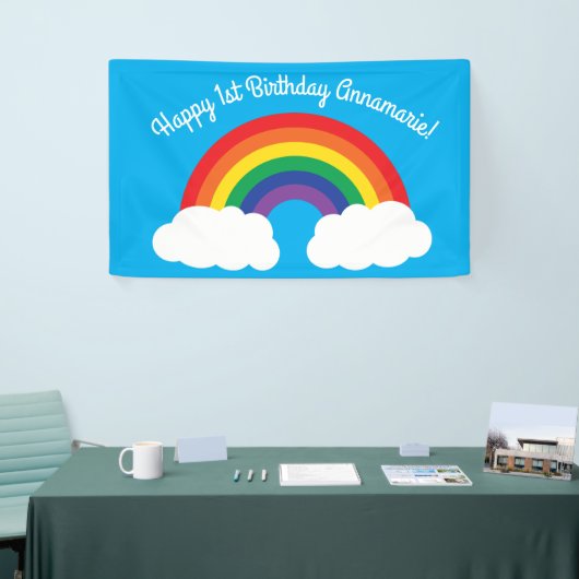 Regenbogen u. Wolken-niedliches 1. Banner (Messeveranstaltung)