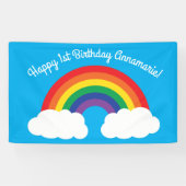 Regenbogen u. Wolken-niedliches 1. Banner (Horizontal)