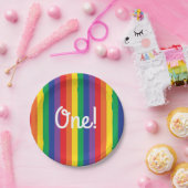 Regenbogen u. Wolken-niedliches 1. Pappteller (Party)