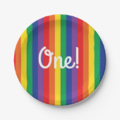 Regenbogen u. Wolken-niedliches 1. Pappteller (Vorderseite)