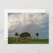 Regenbogen über Castillo de San Marcos Postkarte (Vorne/Hinten)