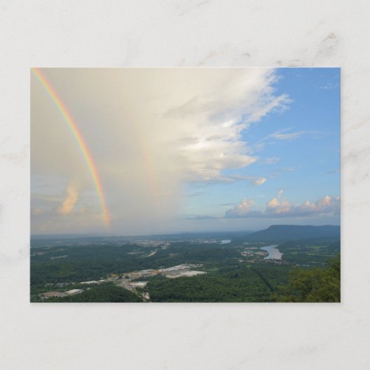 Regenbogen über Chattanooga, Tennessee Postkarte (Vorderseite)