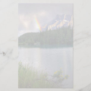 Regenbogen über dem Berg Briefpapier