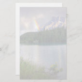 Regenbogen über dem Berg Briefpapier (Vorne/Hinten)