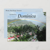 Regenbogen über dem Fluss Dominica Postkarte (Vorne/Hinten)