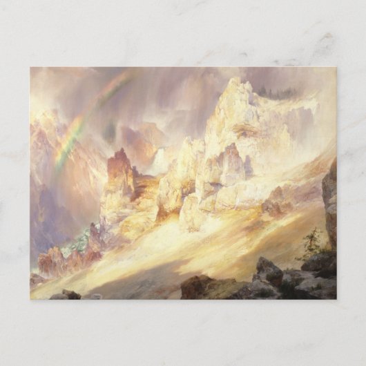 Regenbogen über dem Grand Canyon des Yellowstone Postkarte (Vorderseite)