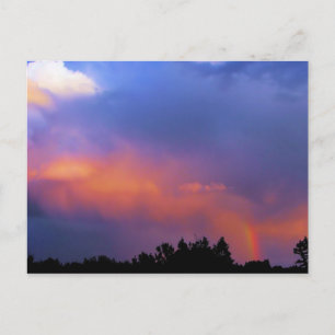 Regenbogen über dem Ortiz Postkarte