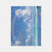 Regenbogen über dem Ozean Fleecedecke (Vorderseite)