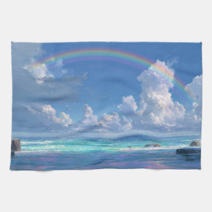 Regenbogen über dem Ozean Geschirrtuch