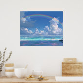 Regenbogen über dem Ozean Poster (Küche)