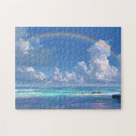 Regenbogen über dem Ozean Puzzle (Horizontal)