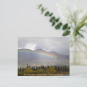 Regenbogen über dem Wert von Herbstfarben Postkarte (Stehend Vorderseite)