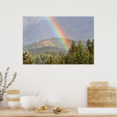 Regenbogen über den Bergen Poster (Küche)