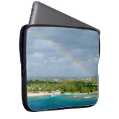 Regenbogen über der Beach-Laptop-Tasche Laptopschutzhülle (Vorne Rechts)