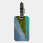 Regenbogen über der Insel, Amerikanisch-Samoa Gepäckanhänger (Vorderseite vertikal)