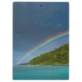 Regenbogen über der Insel, Amerikanisch-Samoa Klemmbrett (Rückseite)