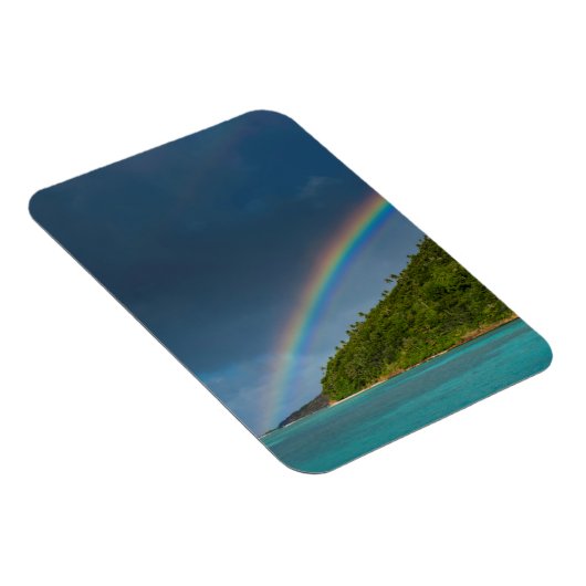 Regenbogen über der Insel, Amerikanisch-Samoa Magnet (Rechte Seite)