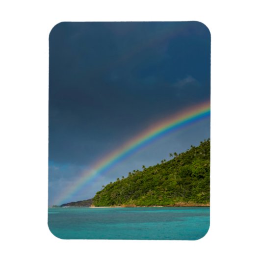 Regenbogen über der Insel, Amerikanisch-Samoa Magnet (Vertikal)