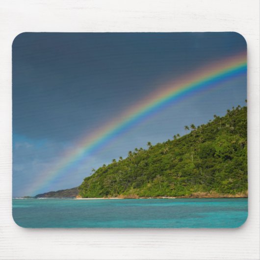 Regenbogen über der Insel, Amerikanisch-Samoa Mousepad (Vorne)