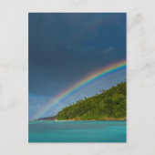 Regenbogen über der Insel, Amerikanisch-Samoa Postkarte (Vorderseite)