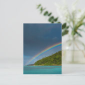 Regenbogen über der Insel, Amerikanisch-Samoa Postkarte (Stehend Vorderseite)