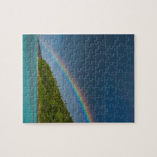 Regenbogen über der Insel, Amerikanisch-Samoa Puzzle (Horizontal)