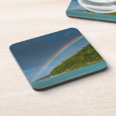 Regenbogen über der Insel, Amerikanisch-Samoa Untersetzer (Linke Seite)