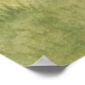 Regenbogen über der Wiese Wasserfarbenposter Poster (Ecke)