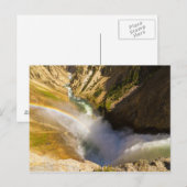 Regenbogen über die Fälle von Lower Yellowstone Postkarte (Vorne/Hinten)