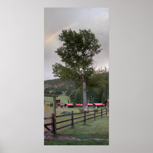 Regenbogen über die Sweetgrass Ranch Poster (Vorne)
