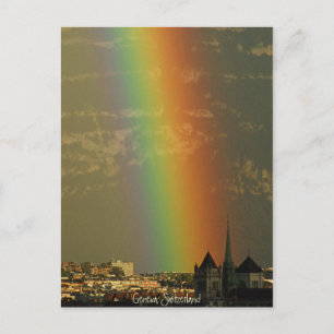 Regenbogen über Genf Postkarte