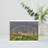 Regenbogen über Hawaii Postkarte (Stehend Vorderseite)
