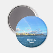 Regenbogen über Honolulu, Hawaii Magnet (Vorderseite/Rückseite)