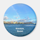 Regenbogen über Honolulu, Hawaii Magnet (Vorne)