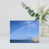 Regenbogen über Honolulu, Hawaii Postkarte (Stehend Vorderseite)