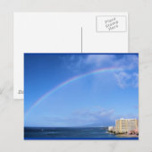 Regenbogen über Honolulu, Hawaii Postkarte (Vorne/Hinten)