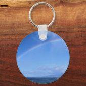 Regenbogen über Honolulu, Hawaii Schlüsselanhänger (Vorderseite)