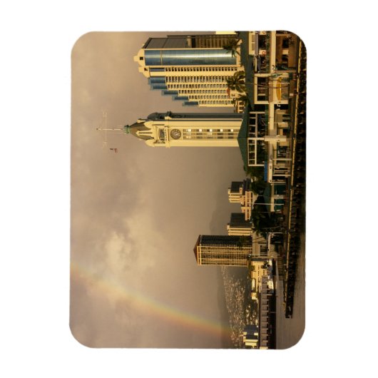 Regenbogen über Honolulu, Hawaii, USA 2 Magnet (Vertikal)