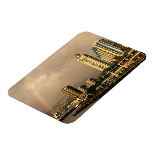 Regenbogen über Honolulu, Hawaii, USA 2 Magnet (Linke Seite)