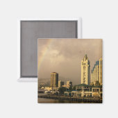 Regenbogen über Honolulu, Hawaii, USA 2 Magnet (Vorderseite/Rückseite)