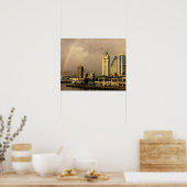 Regenbogen über Honolulu, Hawaii, USA 2 Poster (Küche)