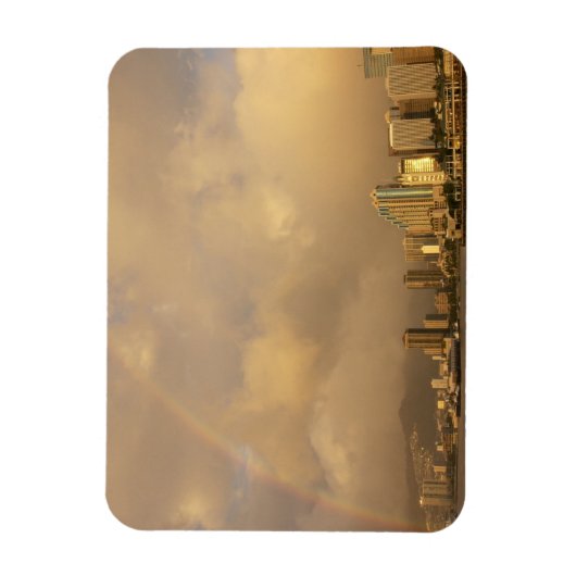 Regenbogen über Honolulu, Hawaii, USA 3 Magnet (Vertikal)