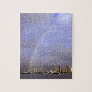 Regenbogen über Honolulu, Hawaii, USA Puzzle